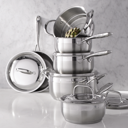Cavira Classic 11-Piece 3-Ply Stainless Steel Cookware Set