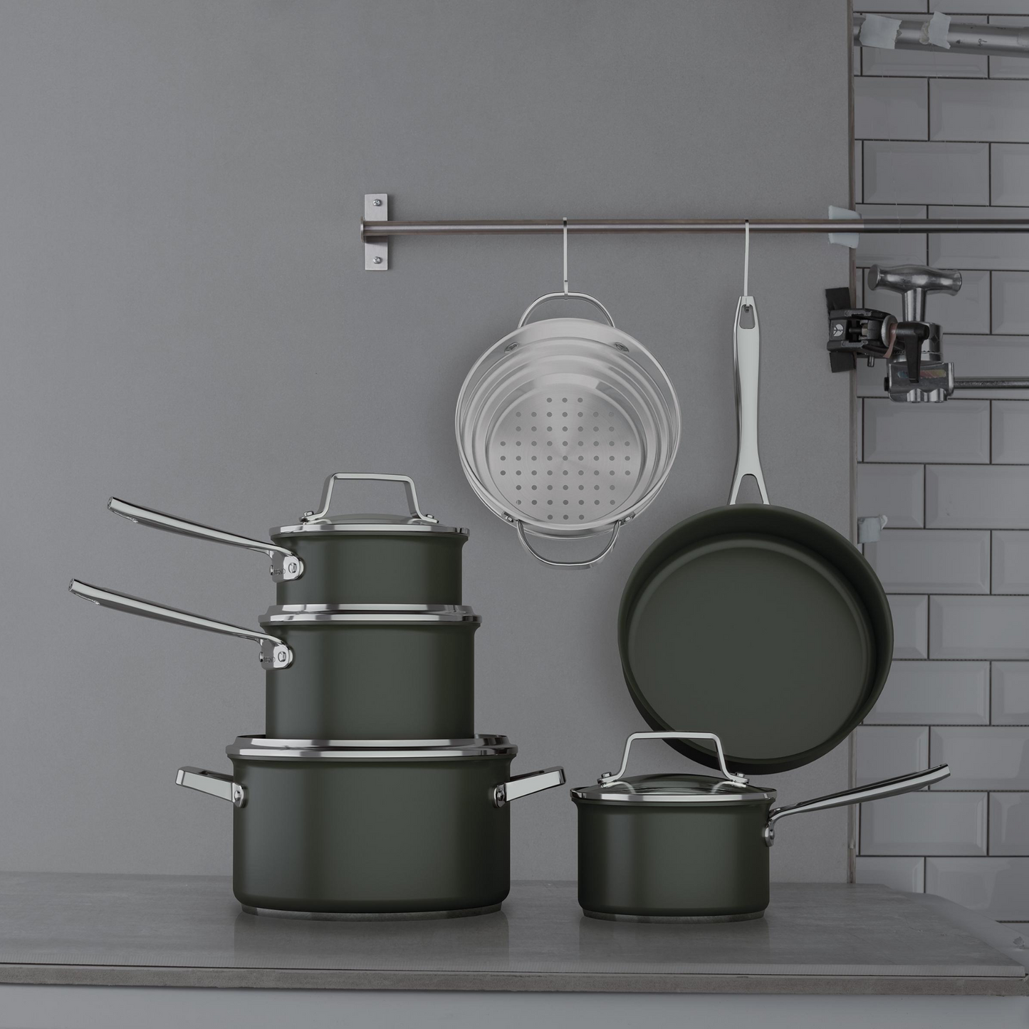 Cavira 12-Piece Hard-Anodized Nonstick Cookware Set