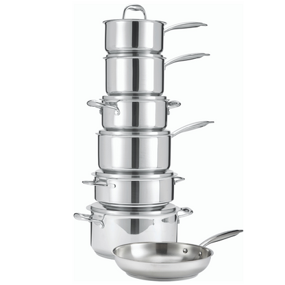 Cavira Signature 13-Piece 3-Ply Stainless Steel Cookware Set