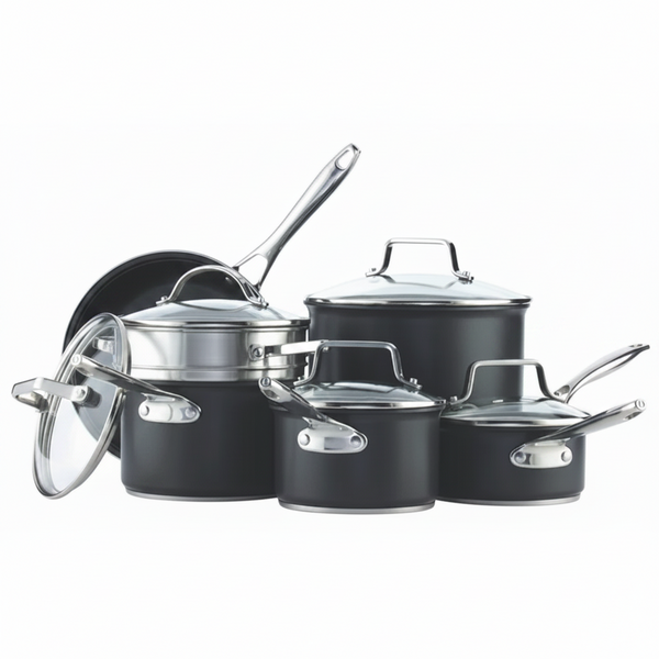 Cavira 12-Piece Hard-Anodized Nonstick Cookware Set