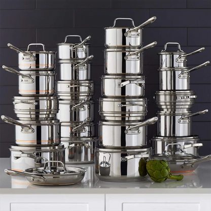 Cavira Professional 12-Piece 5-Ply Copper Core Stainless Steel Cookware Set