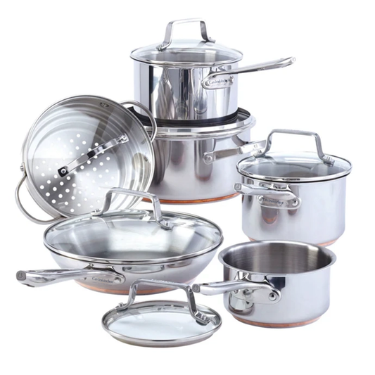 Cavira 12-Piece 5-Ply Copper Core Stainless Steel Cookware Set